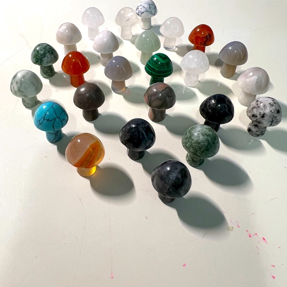 Semi Precious Stone Mushrooms